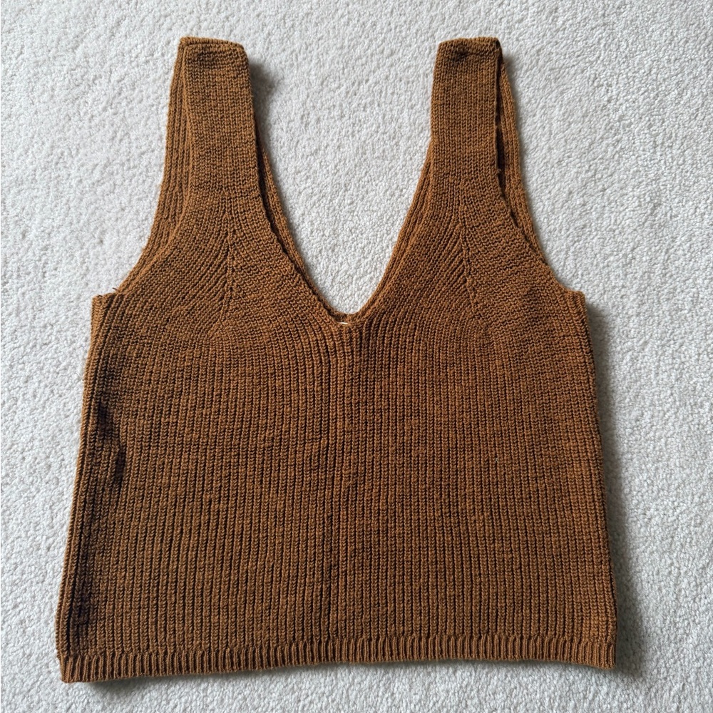 Madewell Women's Rust/Copper colored Knit Tank Top